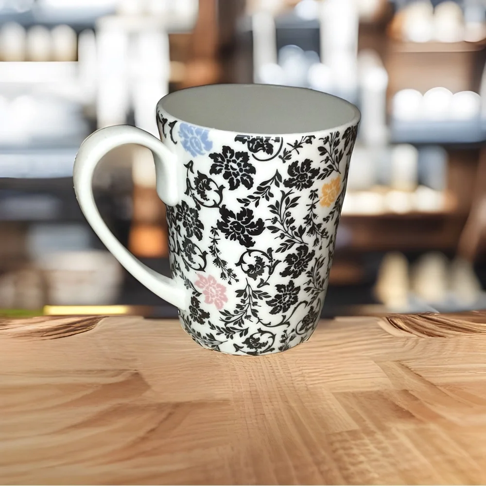 Coffee Cup Martha Stewart Collection For‎ Macy's Ceramic Floral Mug